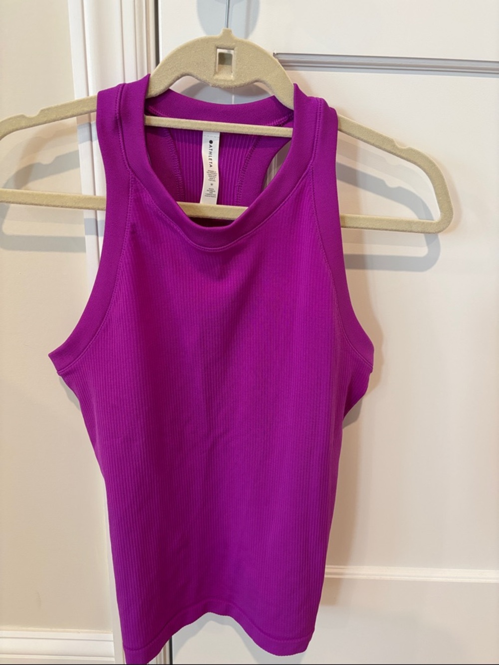Renew Racerback tank. Athleta Ribbed High-Neck Tank - bright purple